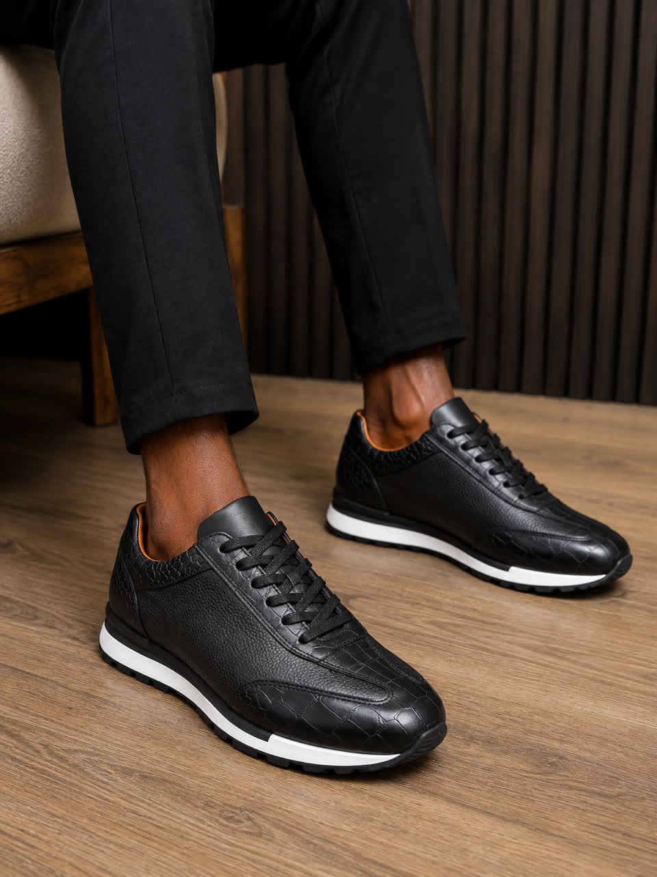 Sneakers Cuir Croco Napoli de Brentfield