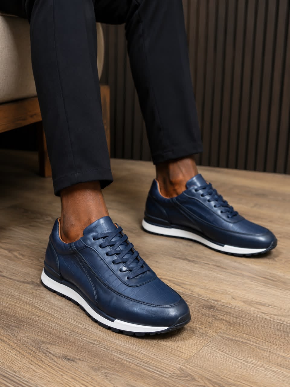 Sneakers Cuir Croco Napoli de Brentfield